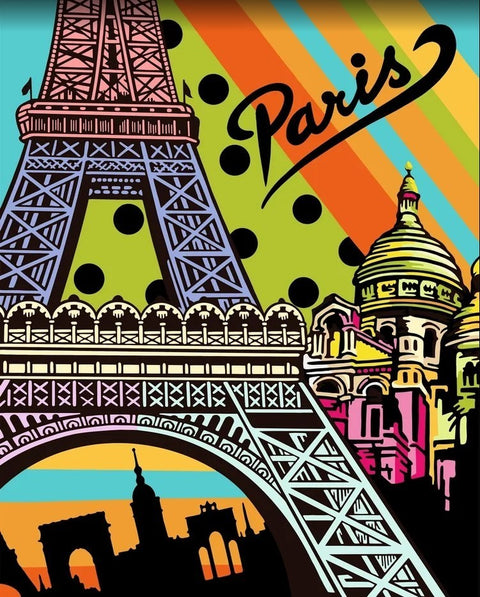 Paint by number kit: Paris pop art 40x50 cm T012