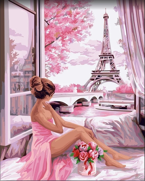 Paint by number kit: Pink dawn 40x50 cm J056