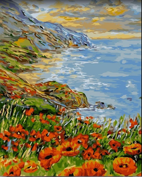 Paint by number kit: Poppy coast 40x50 cm A150