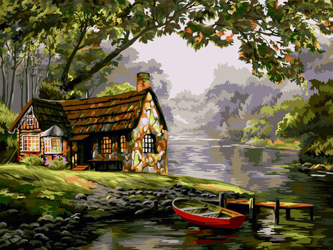 Paint by number kit: Quiet Waters 40x50 cm A130T