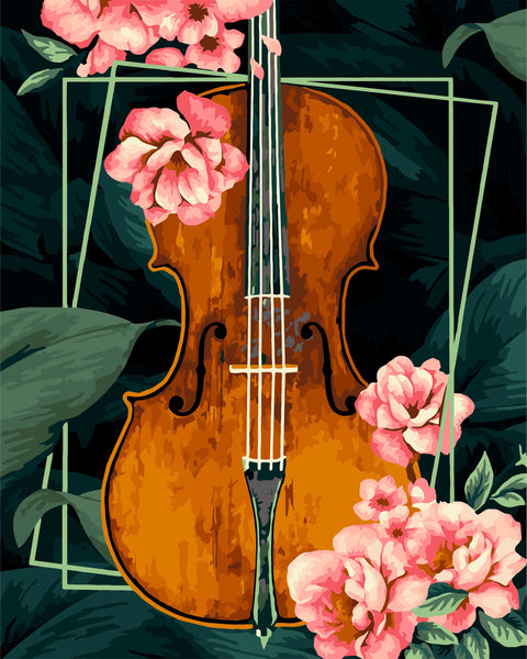 Paint by number kit: R020 Vintage violin 40*50