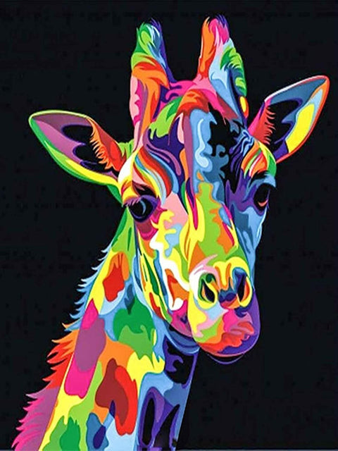 Paint by number kit: Rainbow Giraffe 40x50 cm T123