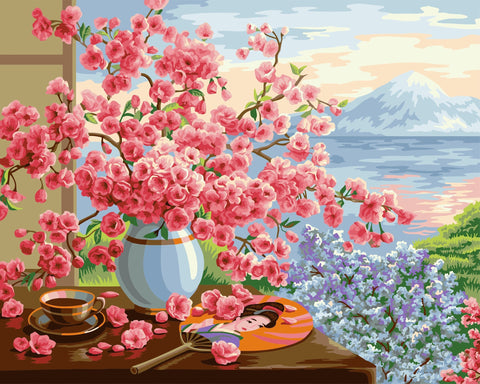 Paint by number kit: Sakura Bouquet 40x50 cm B072