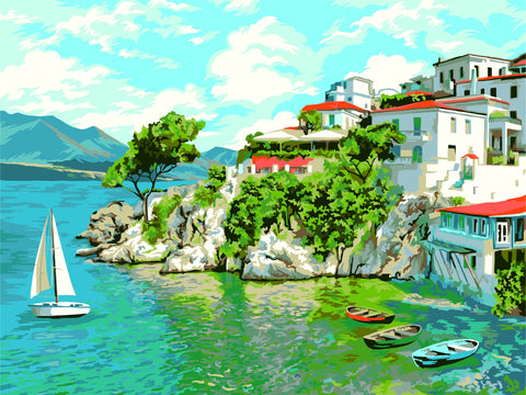 Paint by number kit: Skiathos 40x50 cm A122