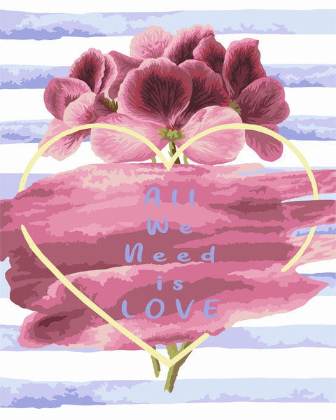 Paint by number kit: T009 All We Need Is LOVE 40*50