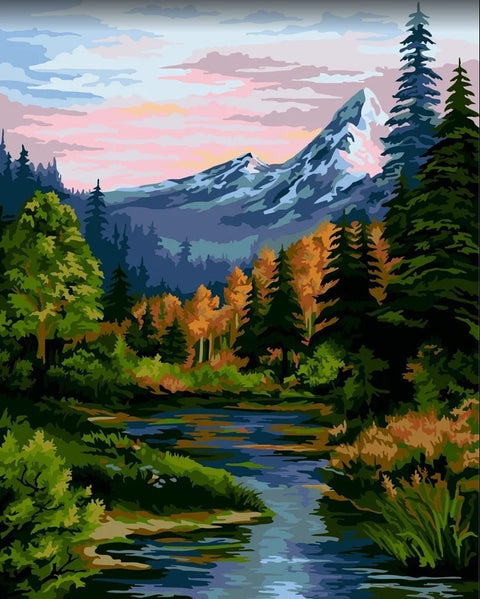 Paint by number kit: Taiga/Forest 40x50 cm A145