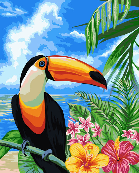 Paint by number kit: Toucan 40x50 cm H080