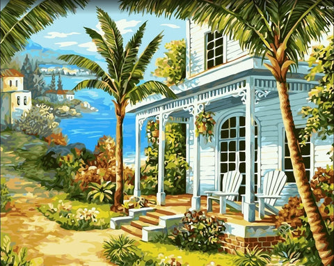 Paint by number kit: Villa by the sea 40x50 cm A066