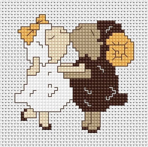 Pair of Sheeps SB039 - Cross Stitch Kit by Luca-s