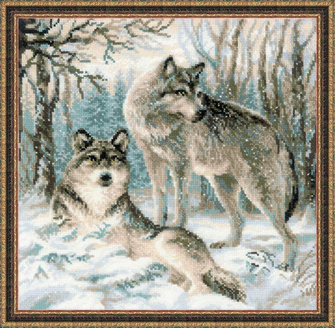 Pair of Wolves - Cross Stitch Kit from RIOLIS Ref. no.:1393