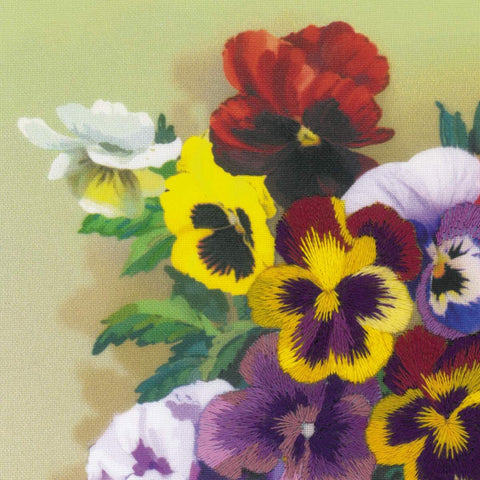 Pansies. Satin Stitch - Cross Stitch Kit from RIOLIS Ref. no.:0059PT