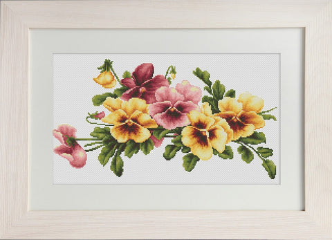 Pansies SBM3004 - Cross Stitch Kit by Luca-s