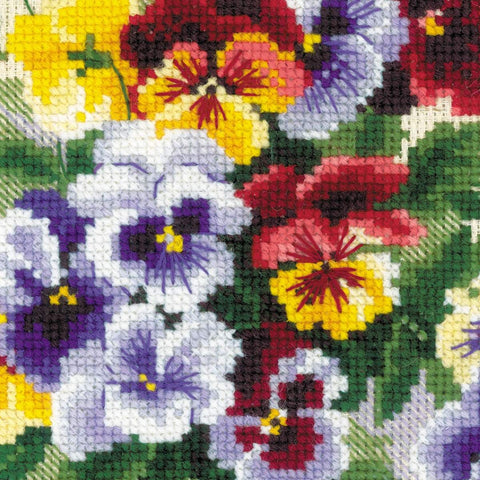 Pansy Medley - Cross Stitch Kit from RIOLIS Ref. no.:1516