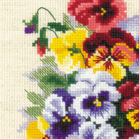 Pansy Medley - Cross Stitch Kit from RIOLIS Ref. no.:1516