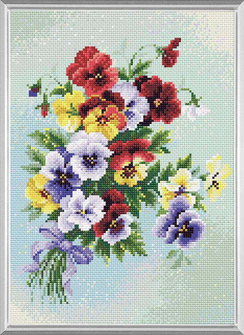 Pansy Medley diamond mosaic kit by RIOLIS Ref. no.: AM0016