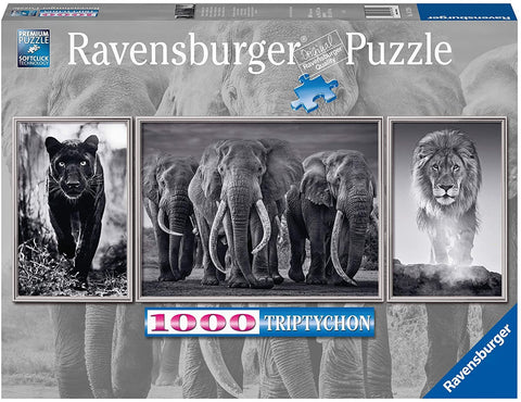 Panthers, elephants, lions 1000 Piece Puzzle