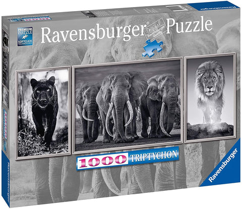 Panthers, elephants, lions 1000 Piece Puzzle