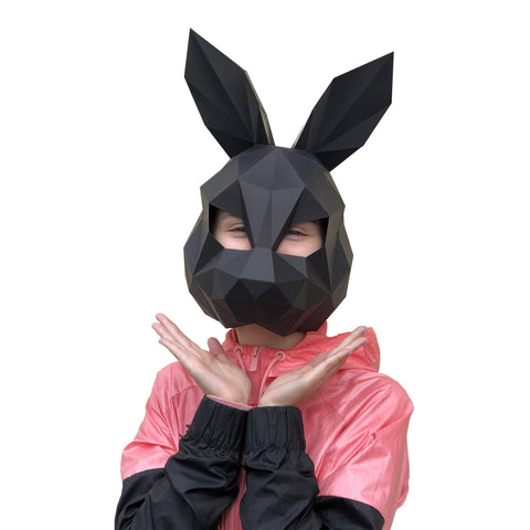 Papercraft Kit Hare Mask Black PP-3ZAY-BLA