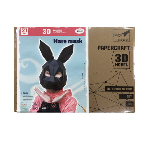 Papercraft Kit Hare Mask Black PP-3ZAY-BLA