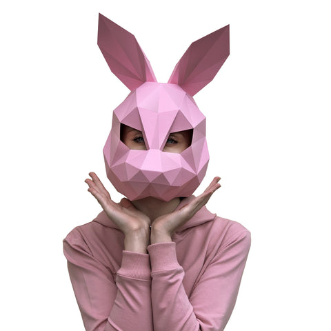 Papercraft Kit Hare Mask Pink PP-3ZAY-PIN