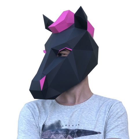 Papercraft Kit Horse Neon Mask PP-3KON-2BM