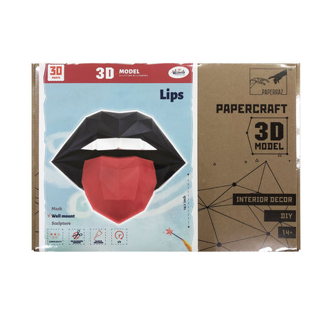 Papercraft Kit Lips Black/Red PP-1GUB-2BR