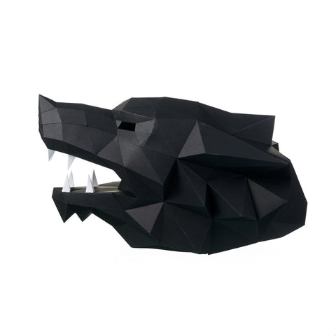 Papercraft Kit Wolf Mask PP-3WOL-BLA