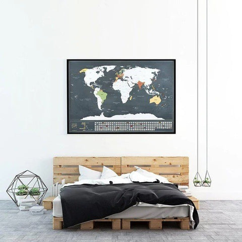 World and UK Scratch Map Set (Silver)