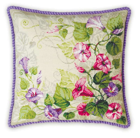 Pastel Bindweed Cushion - Cross Stitch Kit from RIOLIS Ref. no.:1347