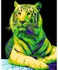 Paint by number kit: H139 Neon Tiger