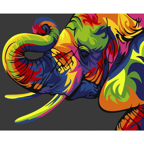 Paint by number kit: Rainbow elephant MINI032