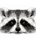 Paint by number kit: P006 Raccoon (polygon style)