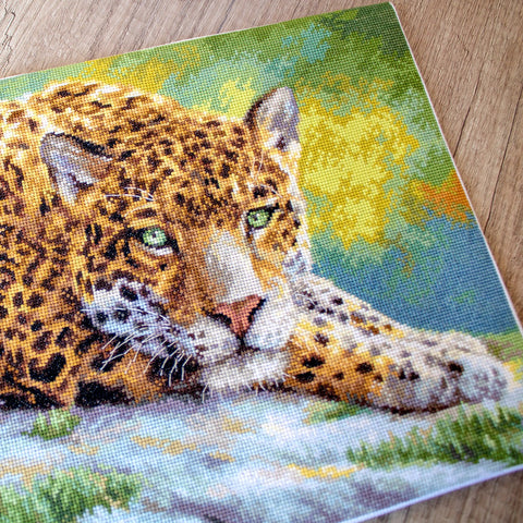 Peaceful Jaguar SLETI920 - Cross Stitch Kit