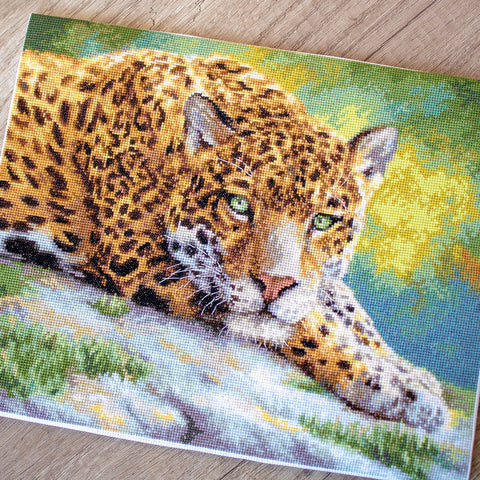 Peaceful Jaguar SLETI920 - Cross Stitch Kit