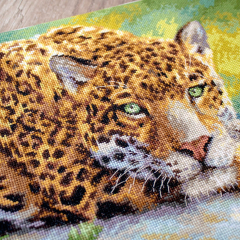 Peaceful Jaguar SLETI920 - Cross Stitch Kit