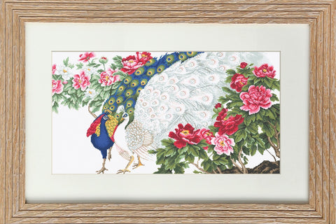 Peacocks in Flowers SB462 - Cross Stitch Kit by Luca-s