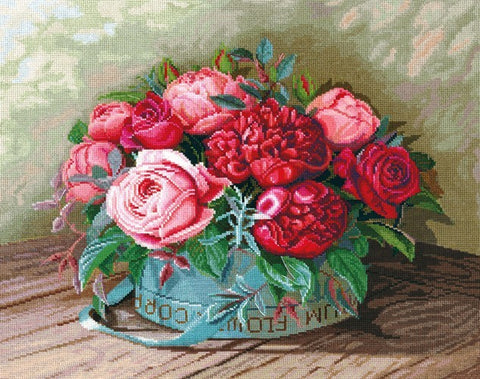 Peons And Roses SANP-36 - Cross Stitch Kit by Andriana