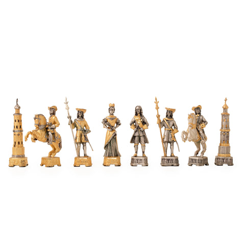 Peter the Great Emperor of Russia: Luxurious Chess Set finished using Real 24k Gold