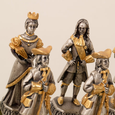 Peter the Great Emperor of Russia: Luxurious Chess Set finished using Real 24k Gold