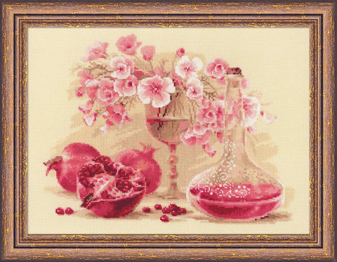 Pink Pomegranate - Cross Stitch Kit from RIOLIS Ref. no.:1618