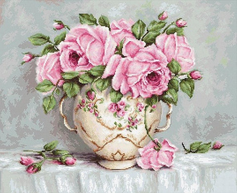 Pink Roses SB2319 - Cross Stitch Kit