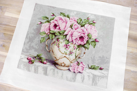 Pink Roses SB2319 - Cross Stitch Kit