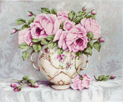 Pink Roses SB2319 - Cross Stitch Kit