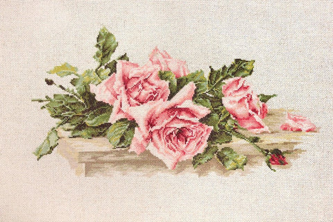 Pink Roses SBL22400 - Cross Stitch Kit by Luca-s