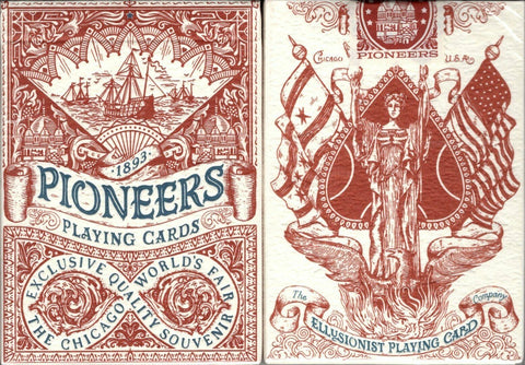 Pioneers Red Playing Cards