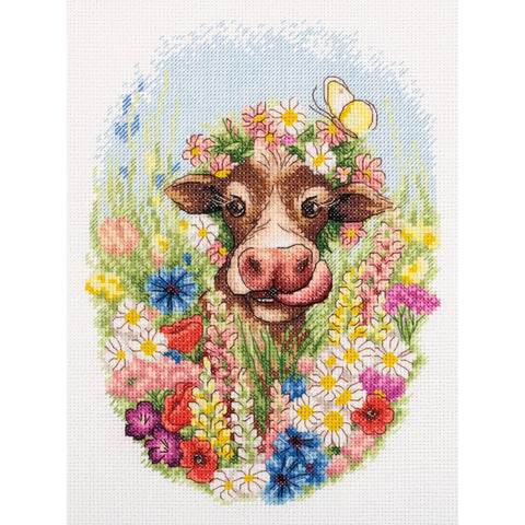 Cow Design Cross Stitch Kit