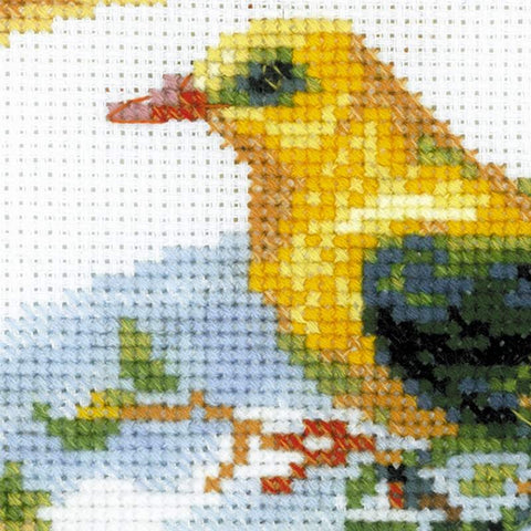 Plate with Oriole cross stitch kit by RIOLIS Ref. no.: 1693