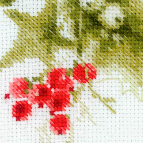 Poinsettia cross stitch kit by RIOLIS Ref. no.: 1729