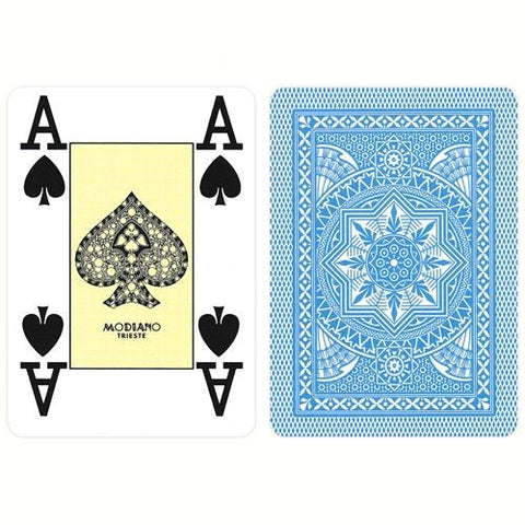 Poker 4 Jumbo Index cards (light blue) Modiano