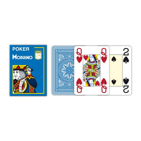 Poker 4 Jumbo Index cards (light blue) Modiano